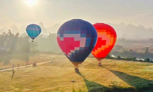 Unforgettable Yangshuo Family & Private Tour: Balloon Ride, Bamboo Rafting, and Rural Ride
