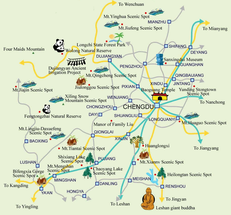 Chengdu Tourist Map.gif